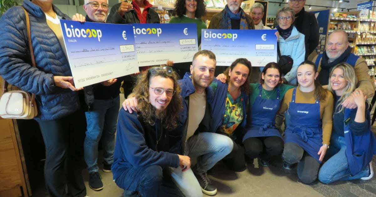 , Châtenoy-le-Royal Biocoop Chalon fait don de 7000 € à trois associations locales